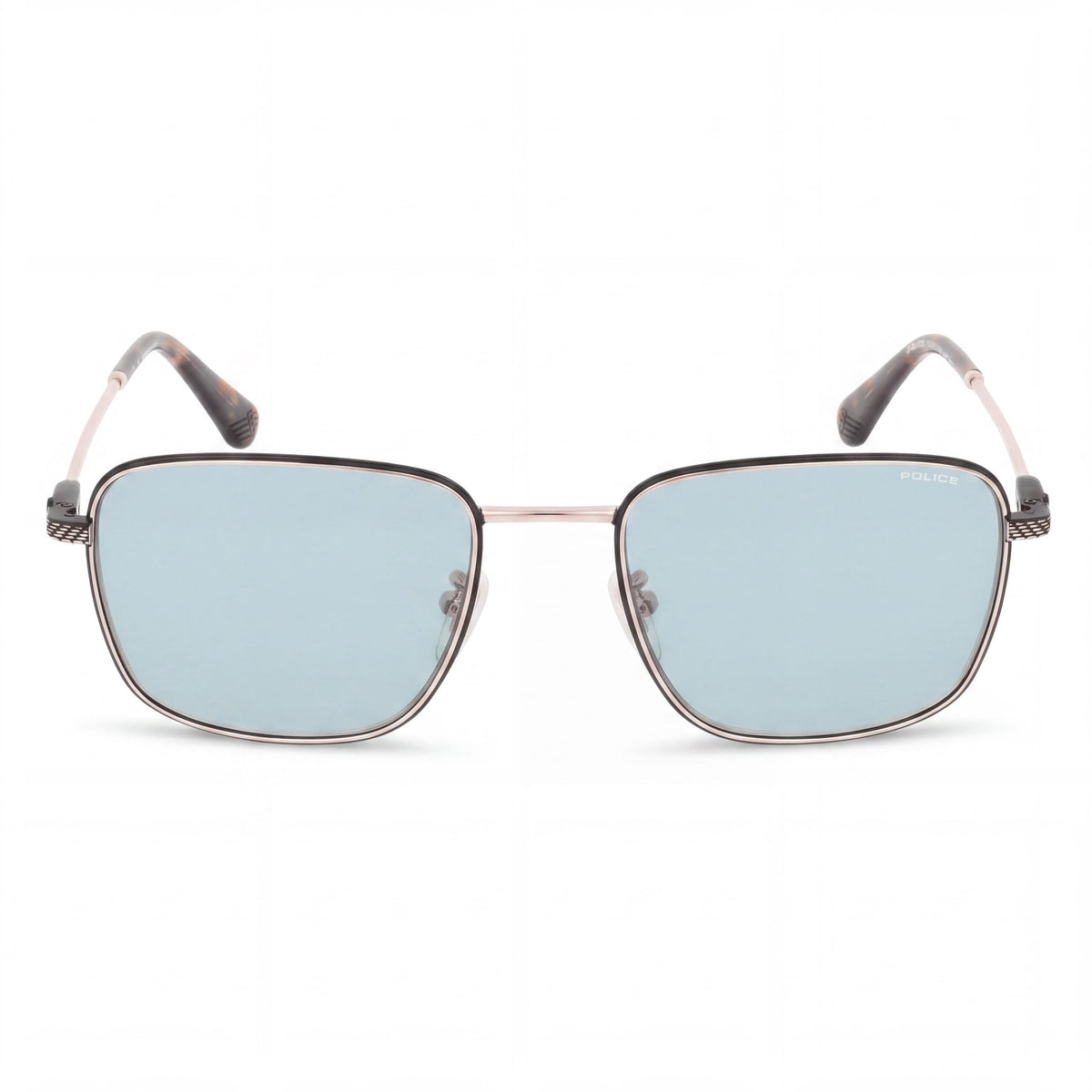 Gafas graduadas rectangulares Police para hombre, color oro rosa brillante, 57 mm, Photo 2