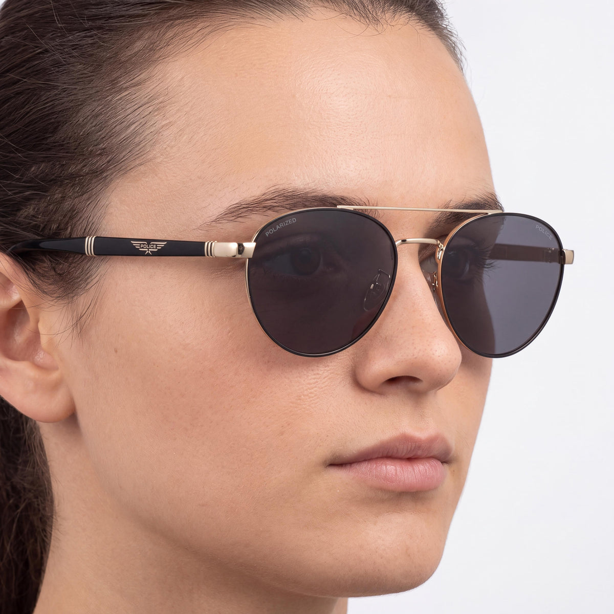 Police Origins 4 SPL-891 Black on Gold Sunglasses Unisex, 55mm, Photo 3