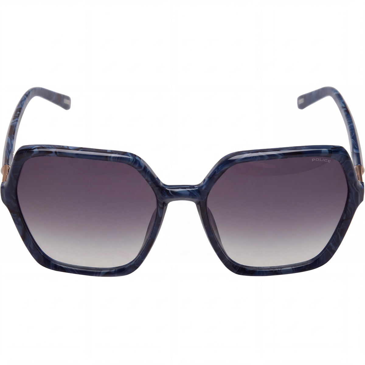 Gafas de sol Police Splf36 para mujer en acetato marmolado azul con lentes degradadas azules, protección UV de 58 mm, Photo 2