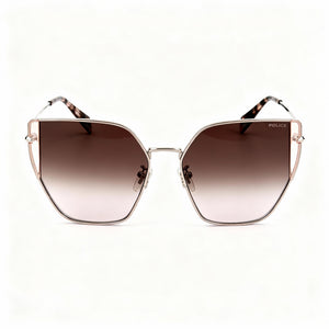 Police SPLL38 Cat Eye Sunglasses for Men — front view, Metal frame