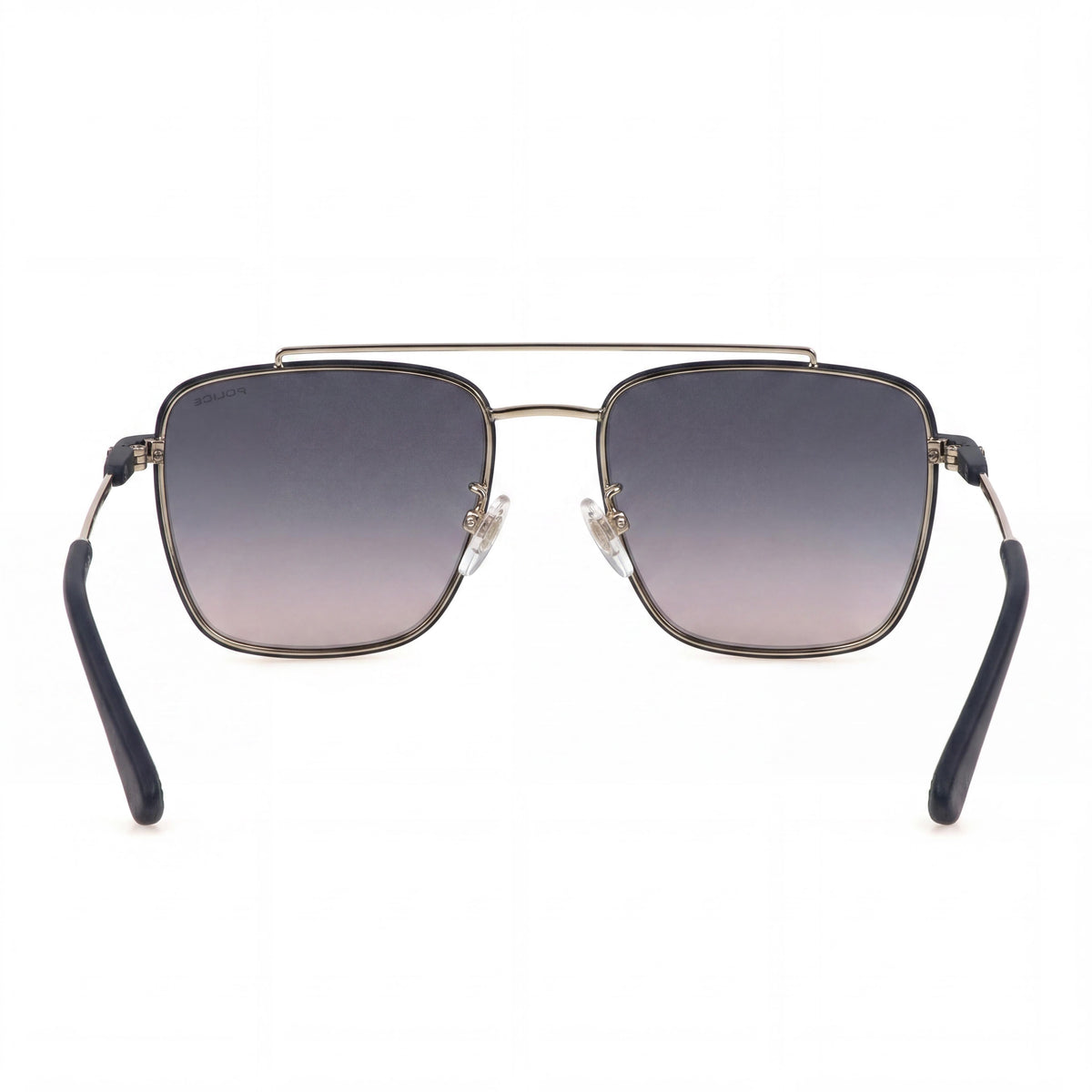 Gafas de Sol para Hombre Police Spln38 con Montura Metálica, Brillante Paladio, Lentes con Degradado Ahumado, Protección UV, No Polarizadas, 56mm, Photo 3