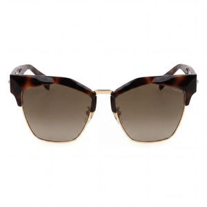 Police SPLN59 Cat Eye Eyeglasses for Women — front view, Havana