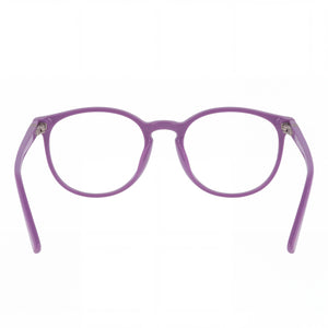 Police V1973 Oval Eyeglasses Women — side view, Pink Plastic temples