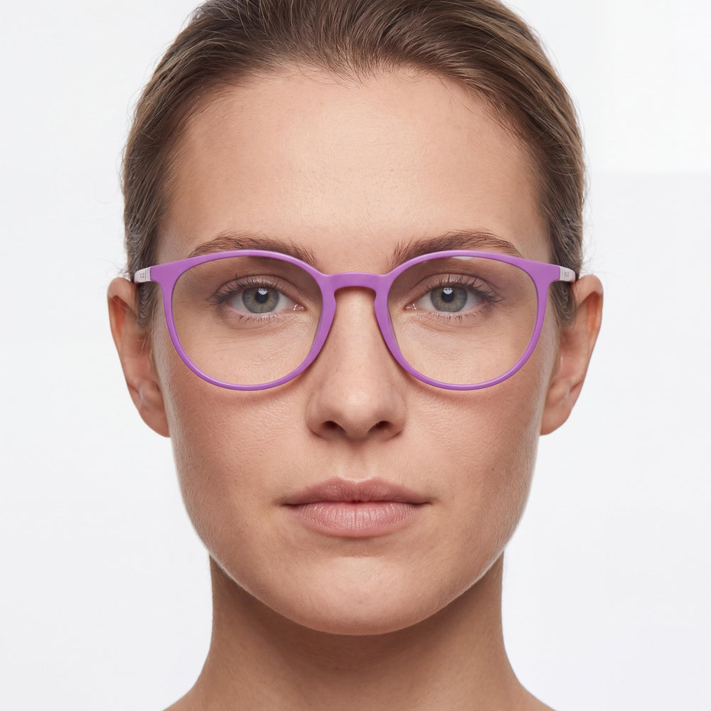 Police V1973500L99 Rectangle Eyeglasses Women — side view, Sage Green Plastic temples