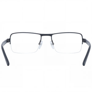 Police VPL257 Rectangle Eyeglasses Unisex — front view, Acetate + metal