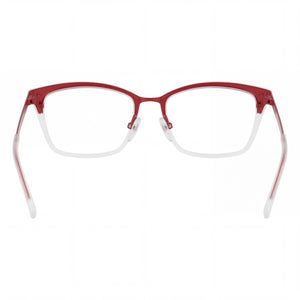 Police VPL2845107L2 Rectangle Eyeglasses Women — side view, Matt Red Metal-Injected temples