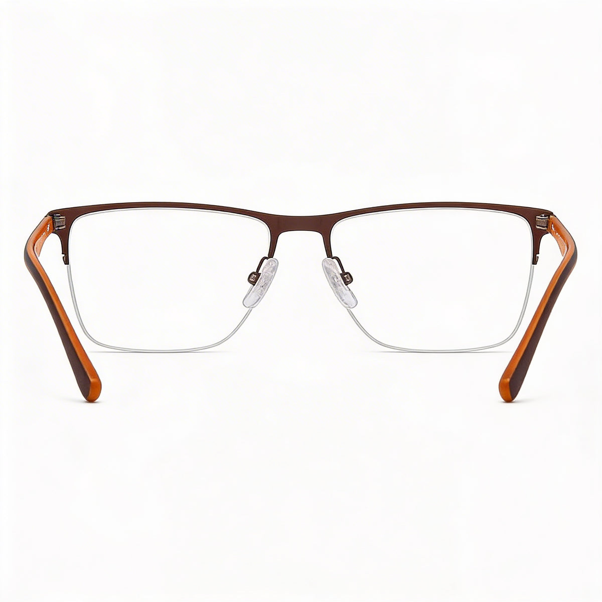 Police VPL398 Brown Rectangle Eyeglasses Unisex, Metal 53mm, Photo 2