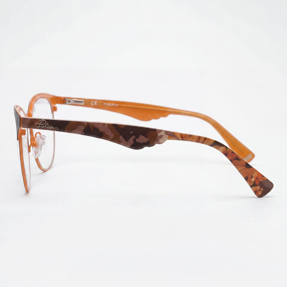 Police VPL417510SCB Brown Rectangle Eyeglasses for Women, 51mm, Photo 2