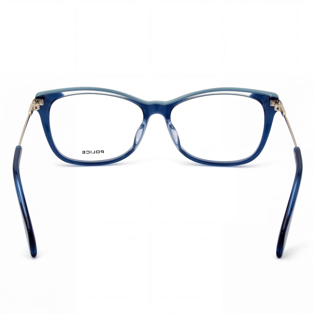 Police VPL506E Blue Rectangle Eyeglasses for Women, 53mm, Photo 3