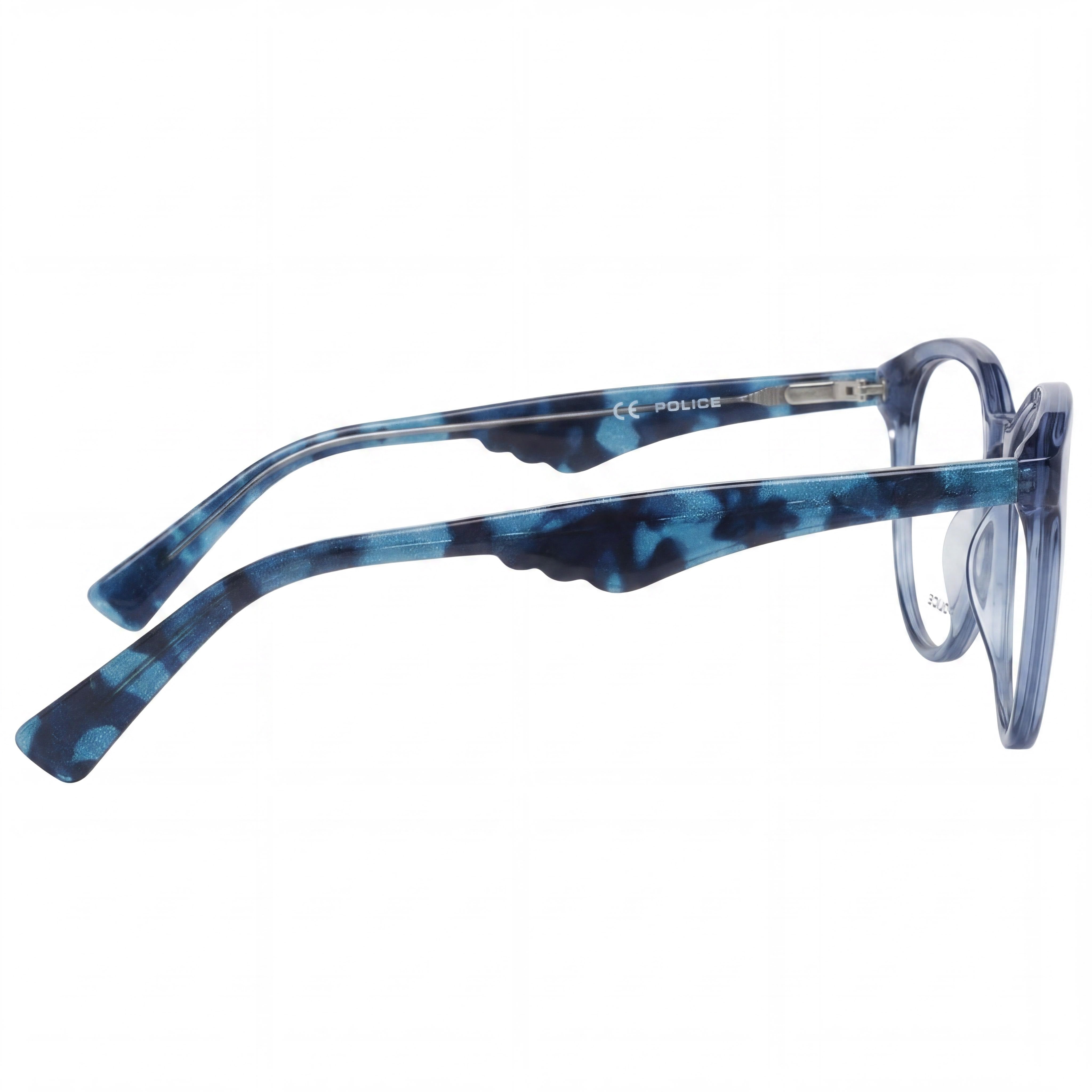 Police VPL764 Blue Rectangle Eyeglasses for Women, Plastic 50mm, Photo 3