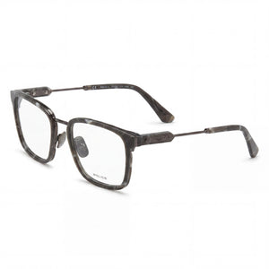 Police VPLF09 Gray Rectangle Eyeglasses for Men, Clear Demo lenses