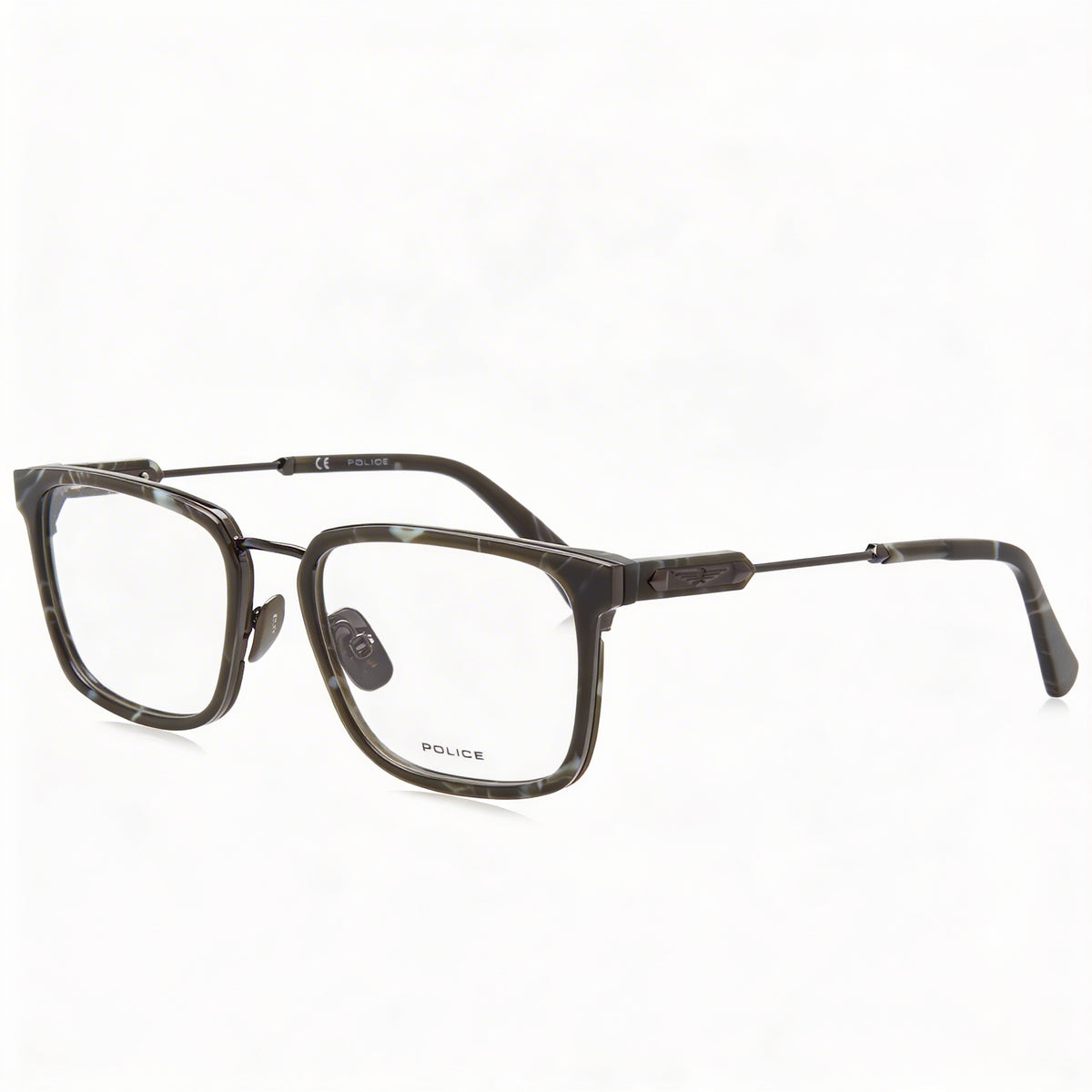 Police VPLF09 Gray Rectangle Eyeglasses for Men, Photo 3