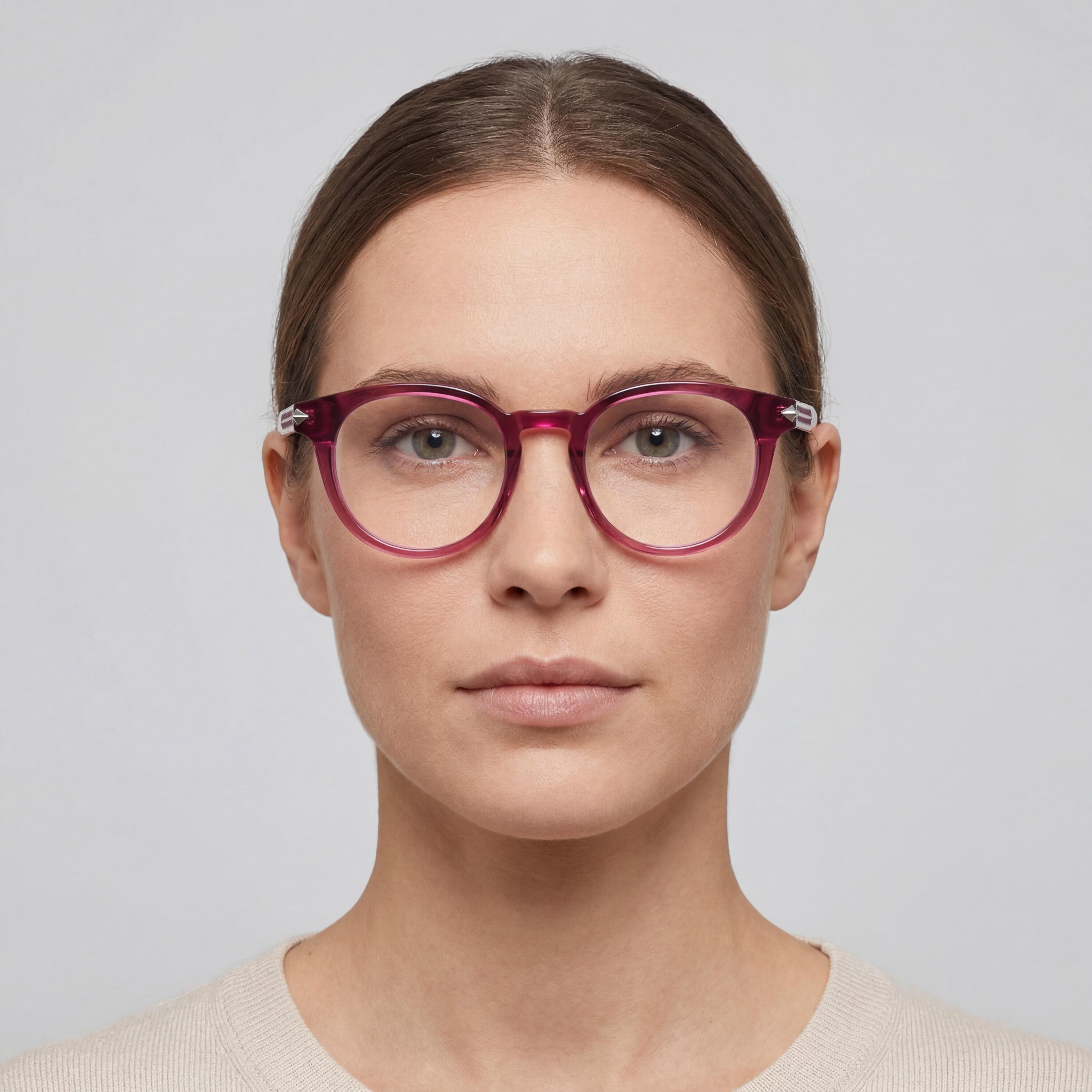 Police Modern Women's Bordeaux Acetate Optical Eyeglasses - 48mm Lens, 20mm Bridge, 135mm Temple, Photo 4