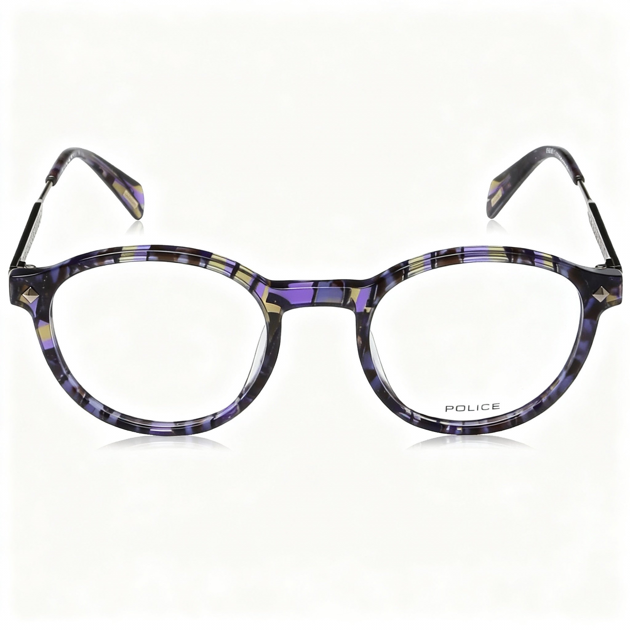 Gafas unisex redondas violeta Police VPLG27, acetato de 49mm, Photo 2