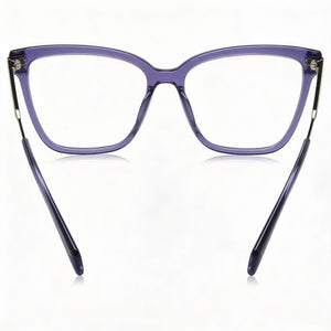Police VPLG28 Square Eyeglasses Unisex — interior view, Polycarbonate demo lenses