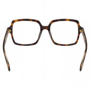 Police VPLG30 Square Eyeglasses for Women — interior view, Polycarbonate demo lenses
