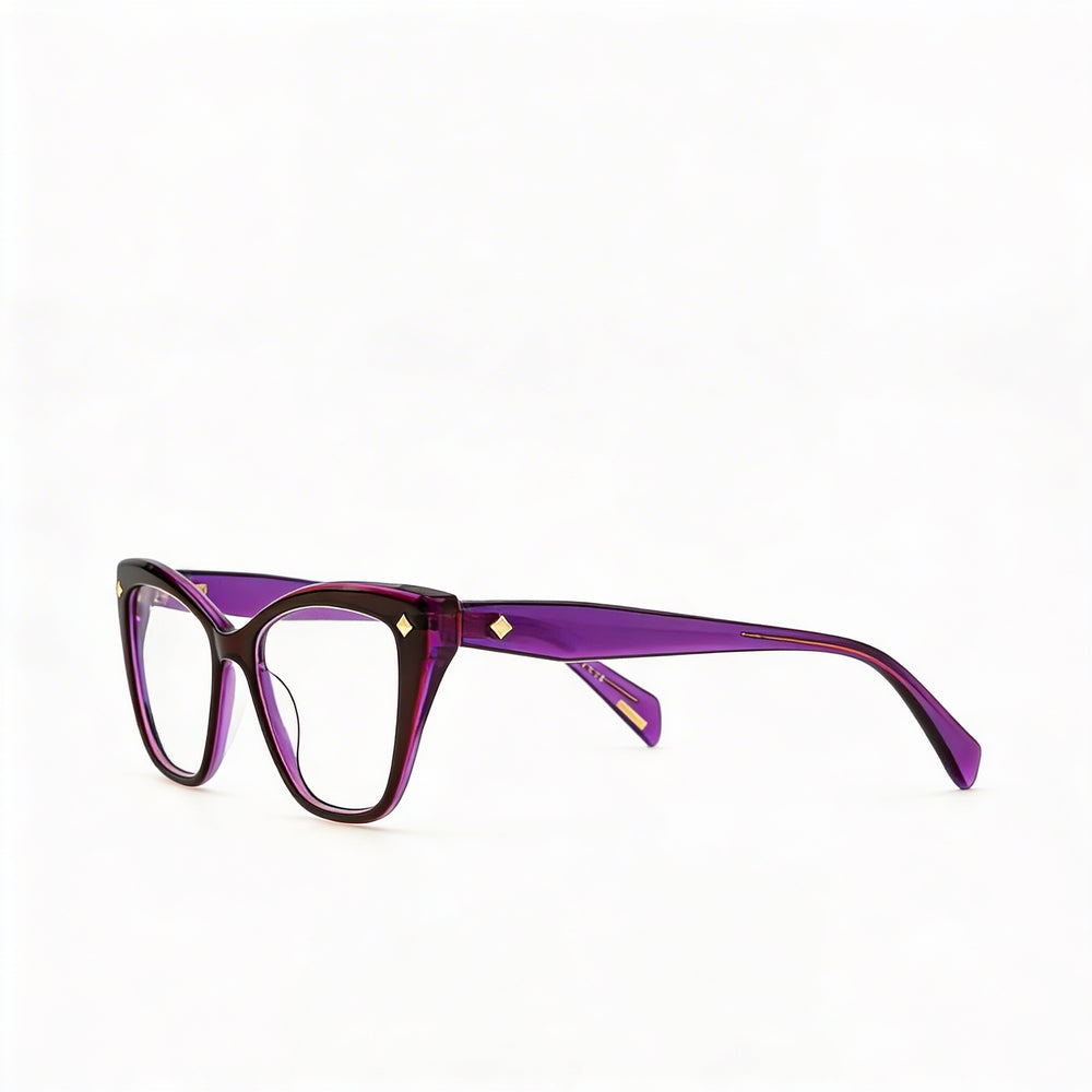 Police VPLM03 Cat Eye Eyeglasses Unisex — front view, Acetate