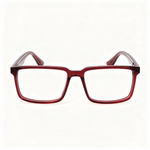 Police VPLN17 Rectangle Eyeglasses for Men — front view, Acetate