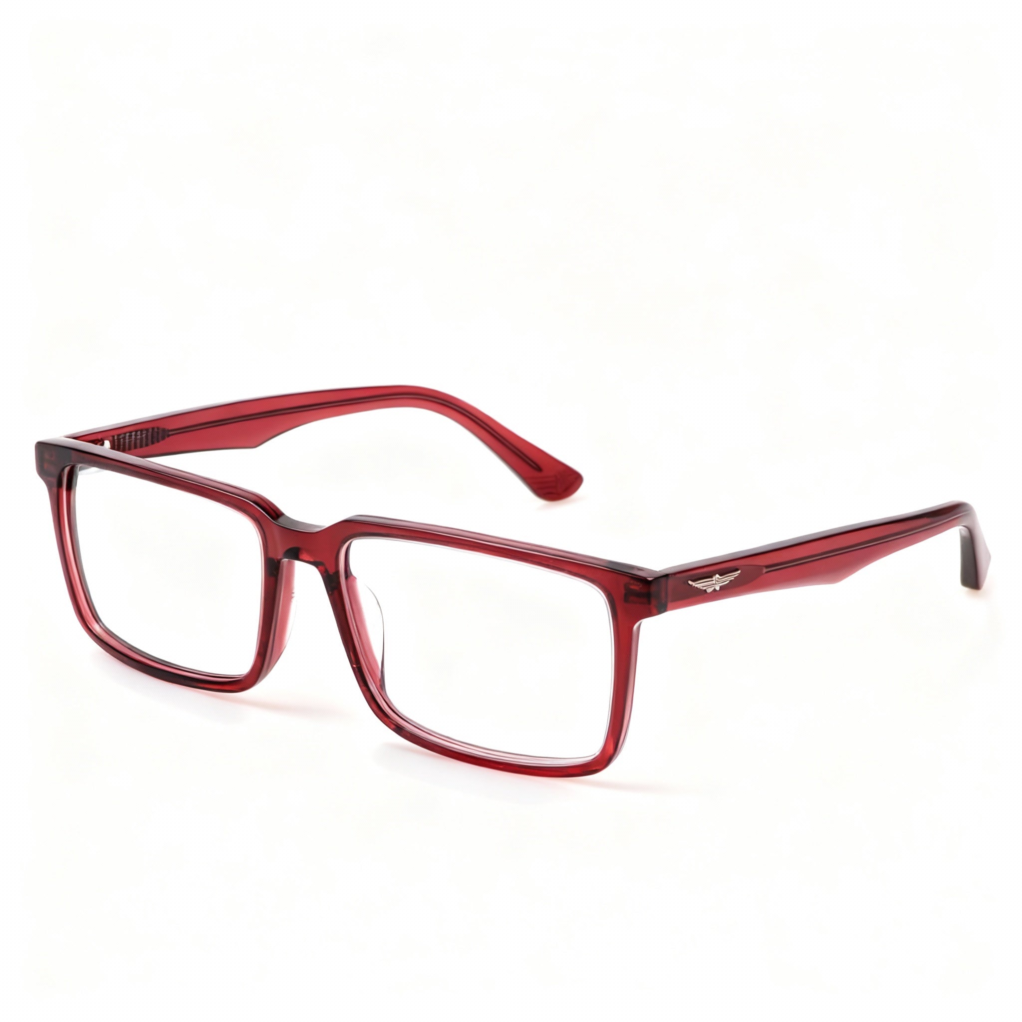 Gafas rectangulares Police VPLN17 rojo burdeos para hombre, acetato de 57 mm, Photo 1