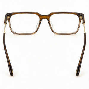 Police VPLN28 Rectangle Eyeglasses Unisex — side view, Brown temples