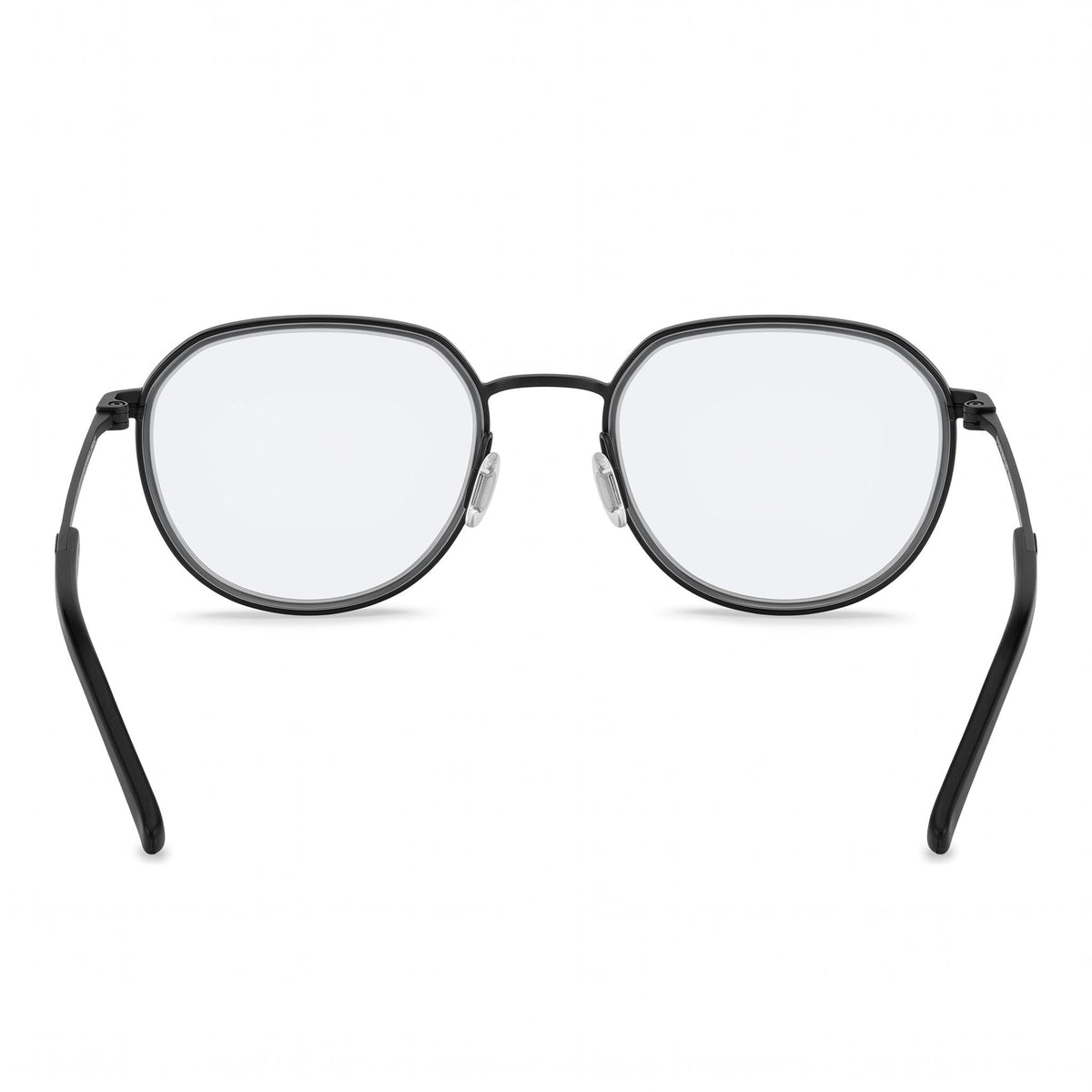 Gafas graduadas redondas Porsche, negras y grises, unisex, 53 mm, Photo 4