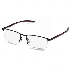 Porsche Design P8371 Black Rectangle Eyeglasses for Men, Plastic frame