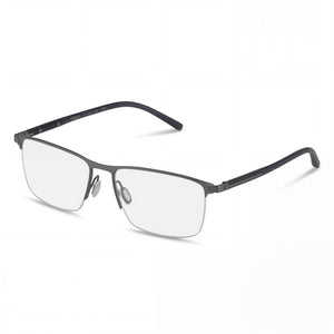 Porsche Design P8371 Grey Rectangle Eyeglasses for Men, Metal frame