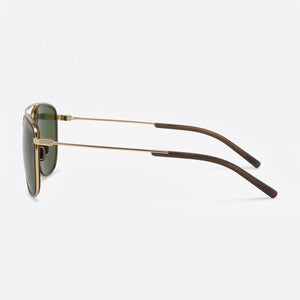 Porsche Design P8690 Aviator Sunglasses Men — side view, Non-Polarized Grey Green lens