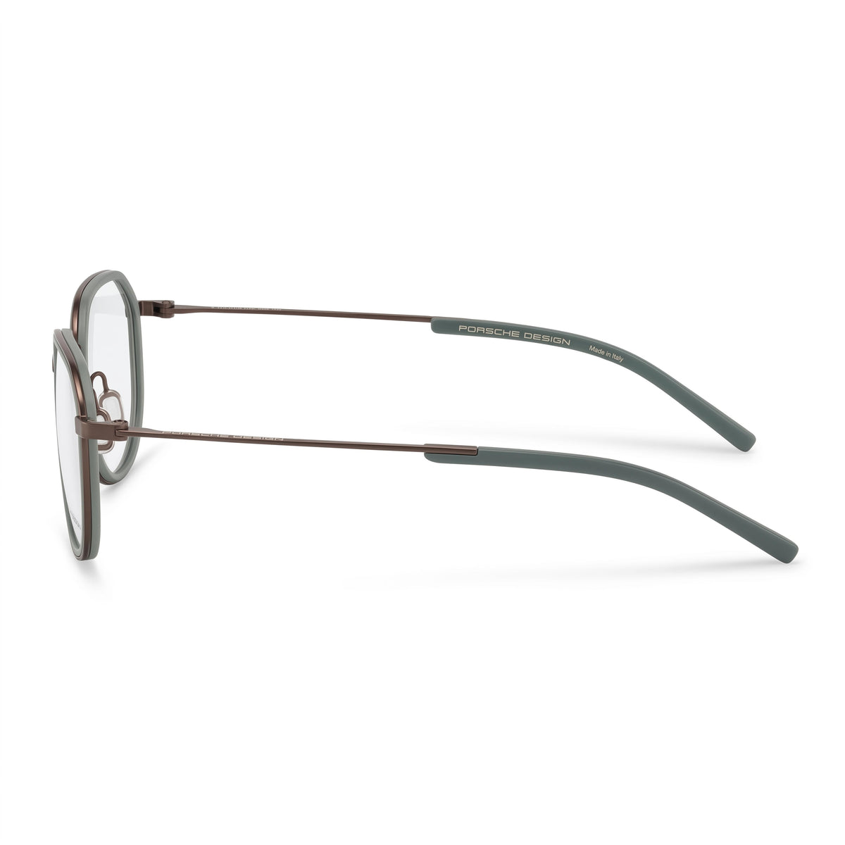 Gafas Porsche marrones y verdes redondas para hombre, 53 mm, Photo 2
