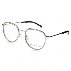 Porsche Modern Silver Round Eyeglasses Unisex, RXP Polyamide frame