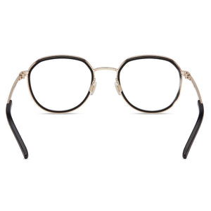 Porsche Modern Round Eyeglasses Unisex — side view, Silver RXP Polyamide temples
