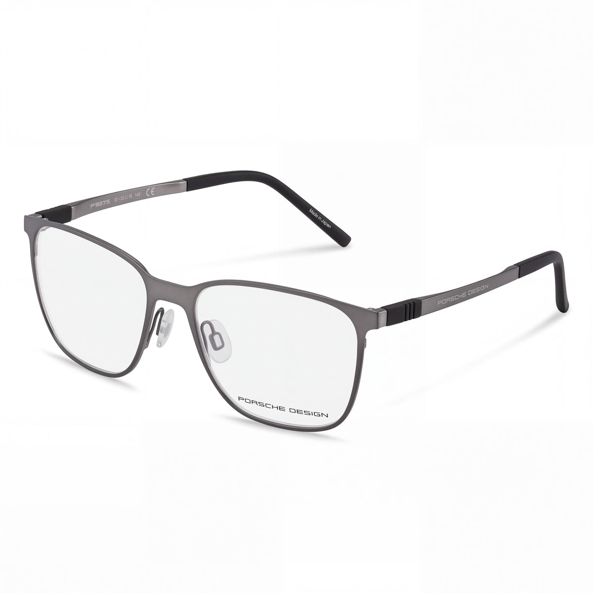 Gafas graduadas unisex rectangulares Porsche P8275 gris negro, 55 mm, Photo 1