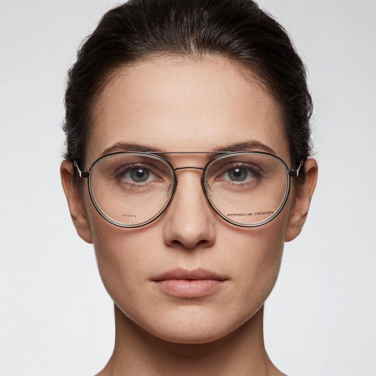 Gafas de aviador Porsche P8366 de acetato marrón de 53 mm para mujer, Photo 4