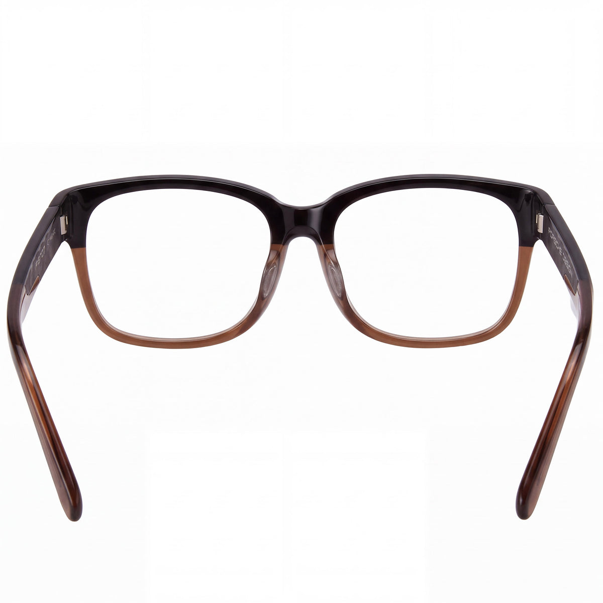 Gafas ópticas para hombre Porsche P8707-C-54 con montura de plástico en marrón transparente y negro brillante, lente de 54 mm, Photo 2