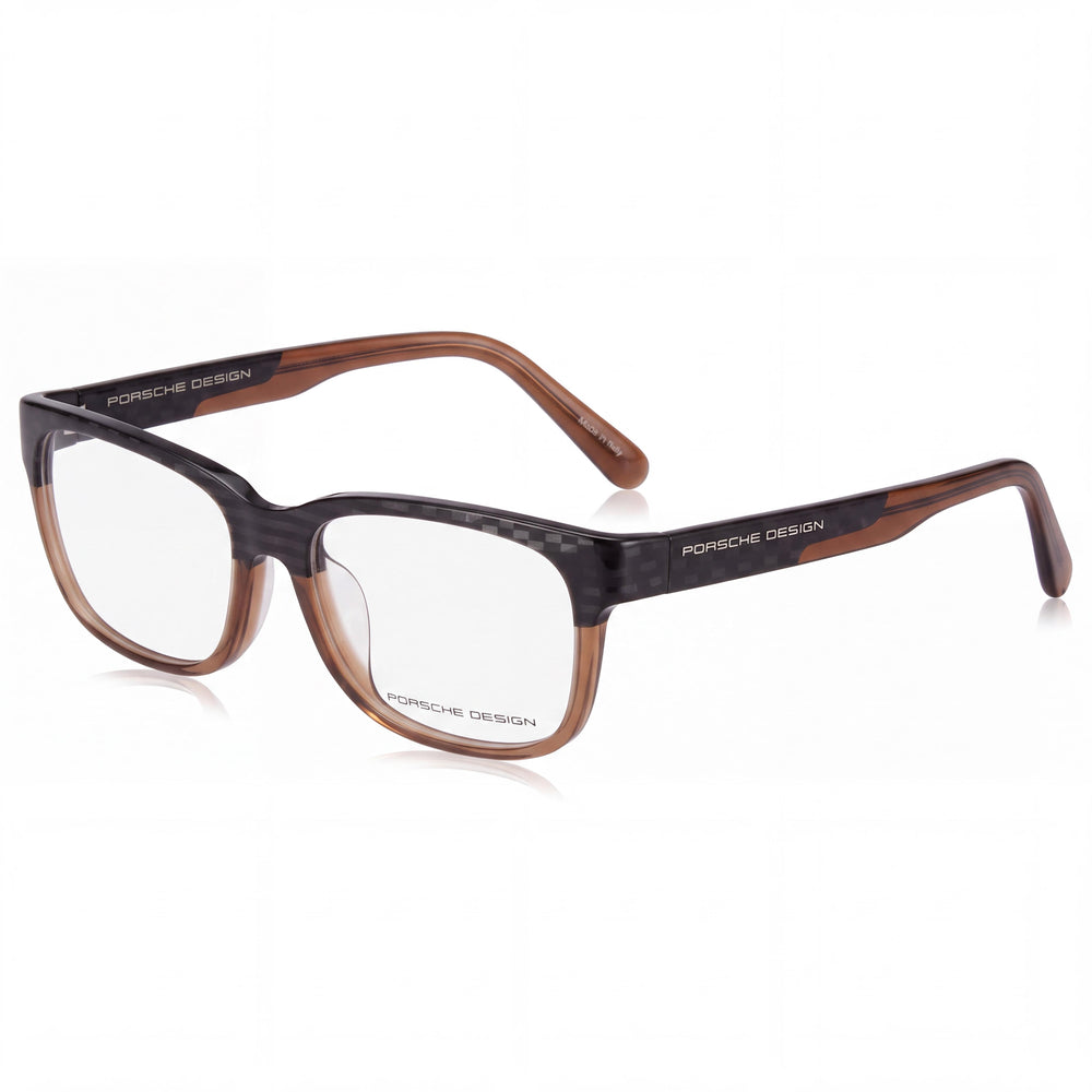 Porsche P8707-C-54 Gray Rectangle Eyeglasses for Men, Plastic frame