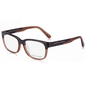 Porsche P8707-C-54 Gray Rectangle Eyeglasses for Men, Plastic frame