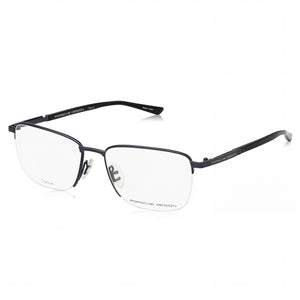 Porsche P8730 Black Rectangle Eyeglasses for Men, Titanium frame