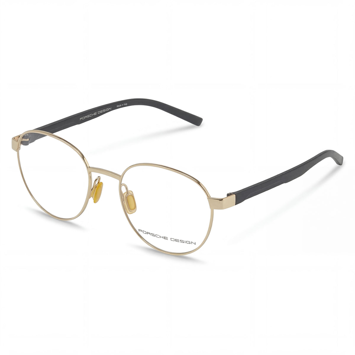 Porsche P8746 Gold, Black Round Sunglasses for Men, 51mm, Photo 1