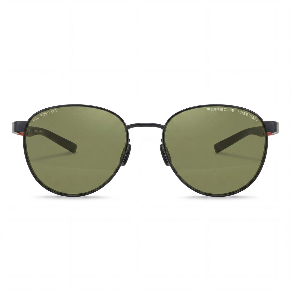 Gafas de sol redondas Porsche P8945 negro verde rojo unisex, 54 mm, Photo 2
