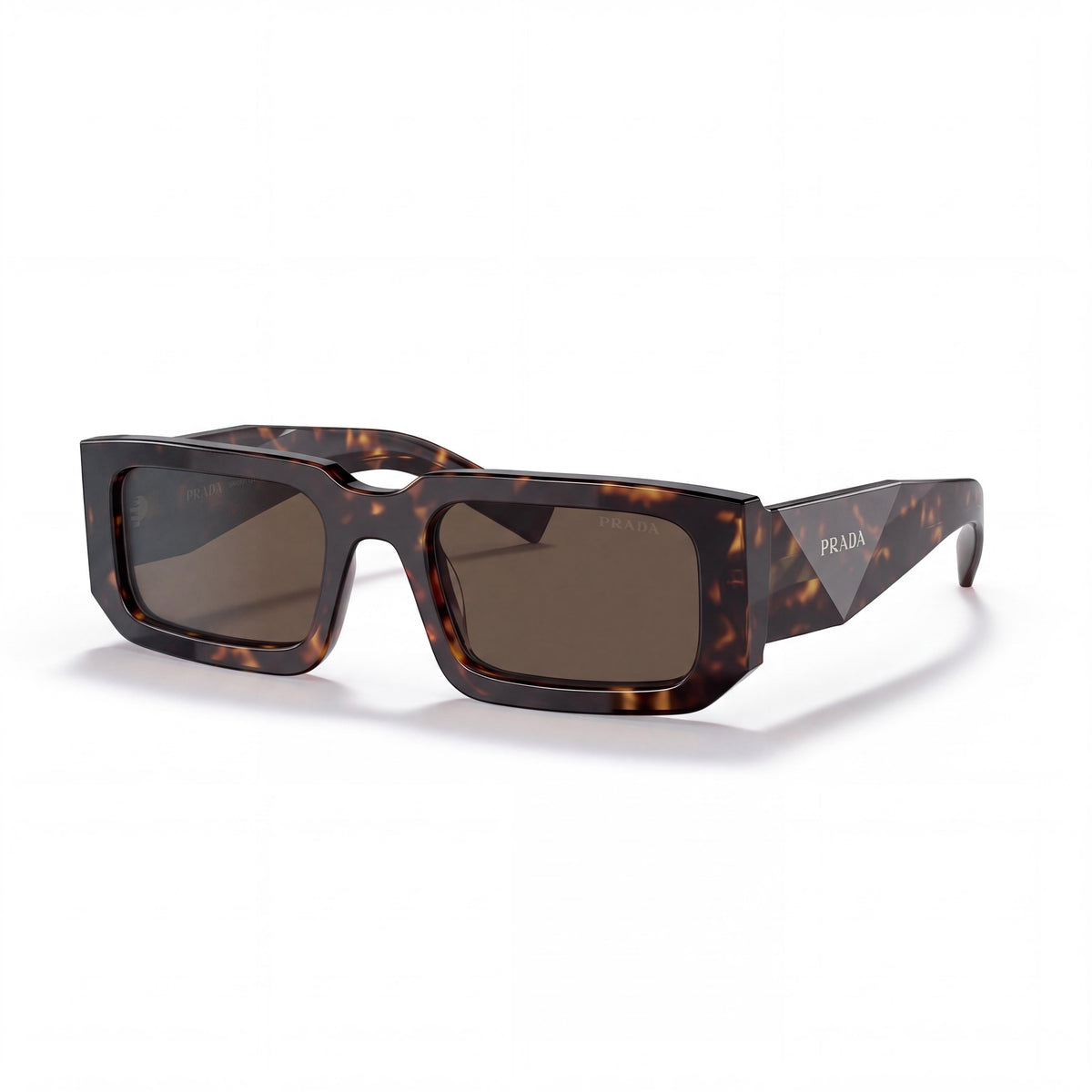 Gafas de sol Prada 06YS para hombre con montura carey y lentes de policarbonato no polarizadas en marrón oscuro de 53 mm, Photo 1