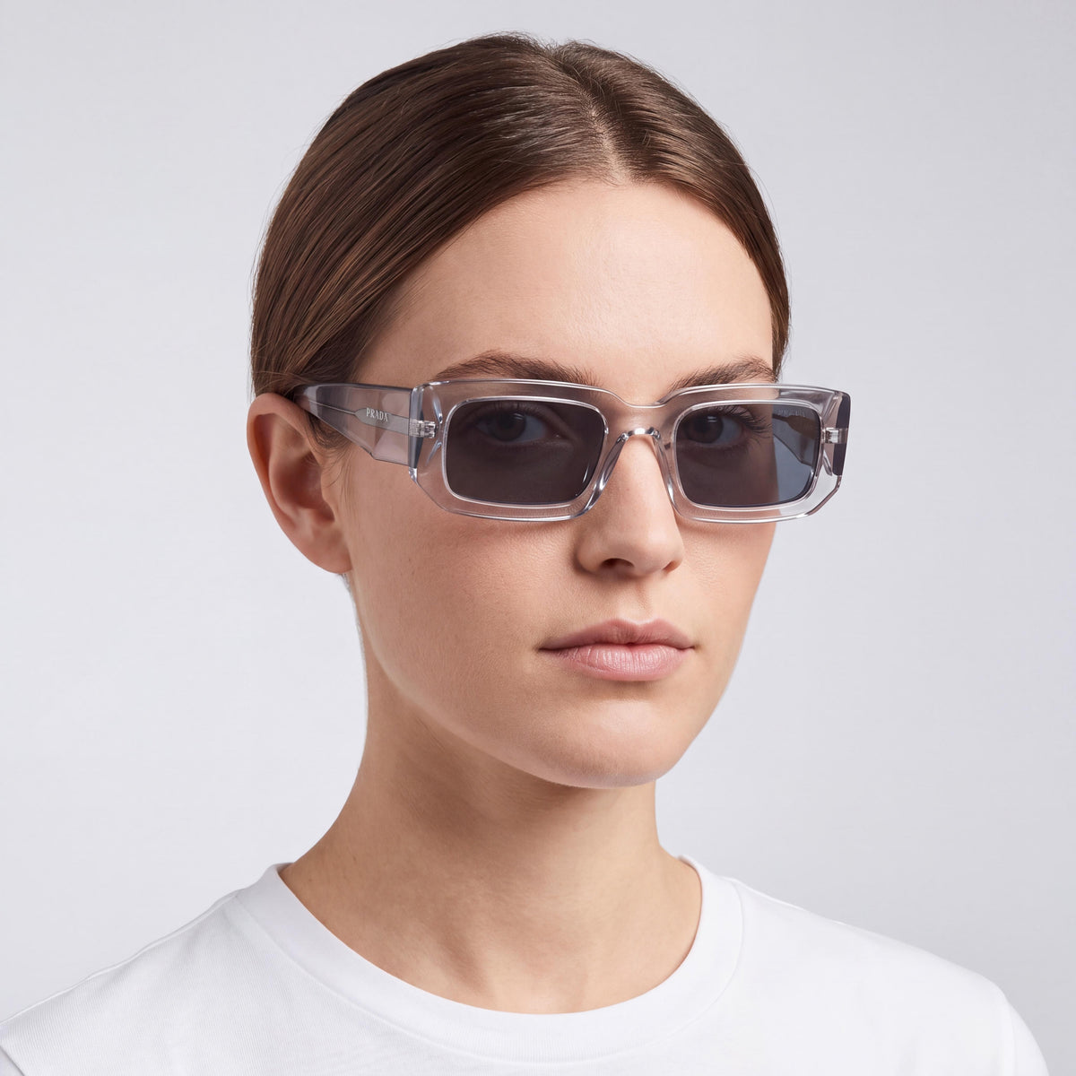Gafas de sol rectangulares Prada 06YS para mujer, de material compuesto, multicolores, no polarizadas, con lentes multicolores de 53 mm, Photo 4