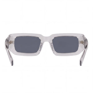 Prada 0PR 06YS Rectangle Sunglasses Women — side view, Non-Polarized Gray lens
