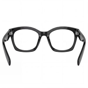 Prada 0PR A05V Square Eyeglasses Unisex — side view, Black temples