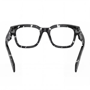 Prada 0PR A10V Rectangle Eyeglasses for Men — interior view, Demo lenses detail