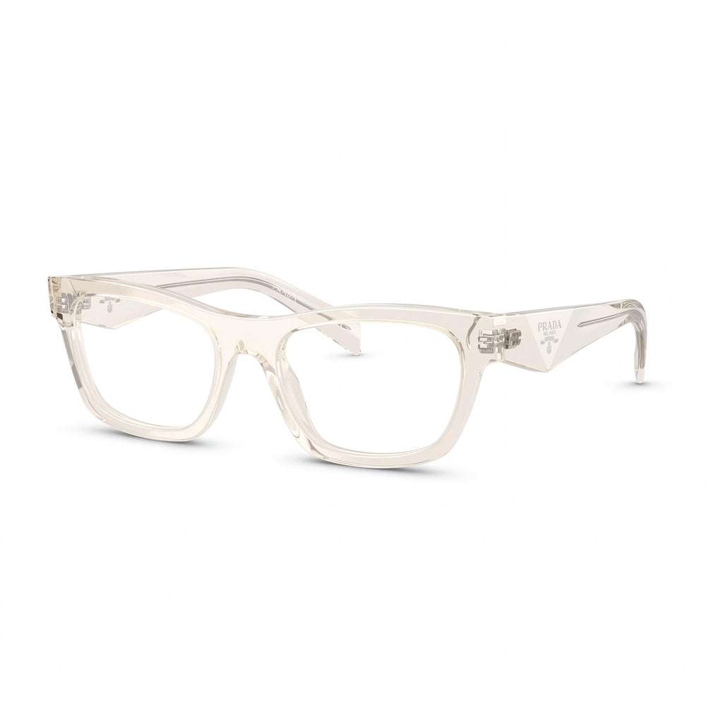 Prada 0PRB01V_19X1O1_5219 Transparent Rectangle Eyeglasses for Unisex, Tortoise frame