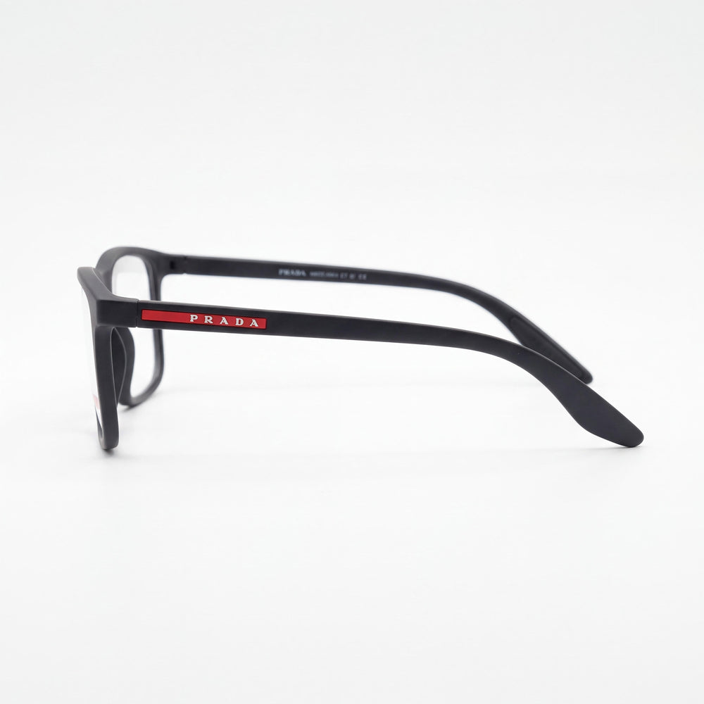 Prada 0PS 01QV Rectangle Eyeglasses Unisex — front view, Clear Demo lens