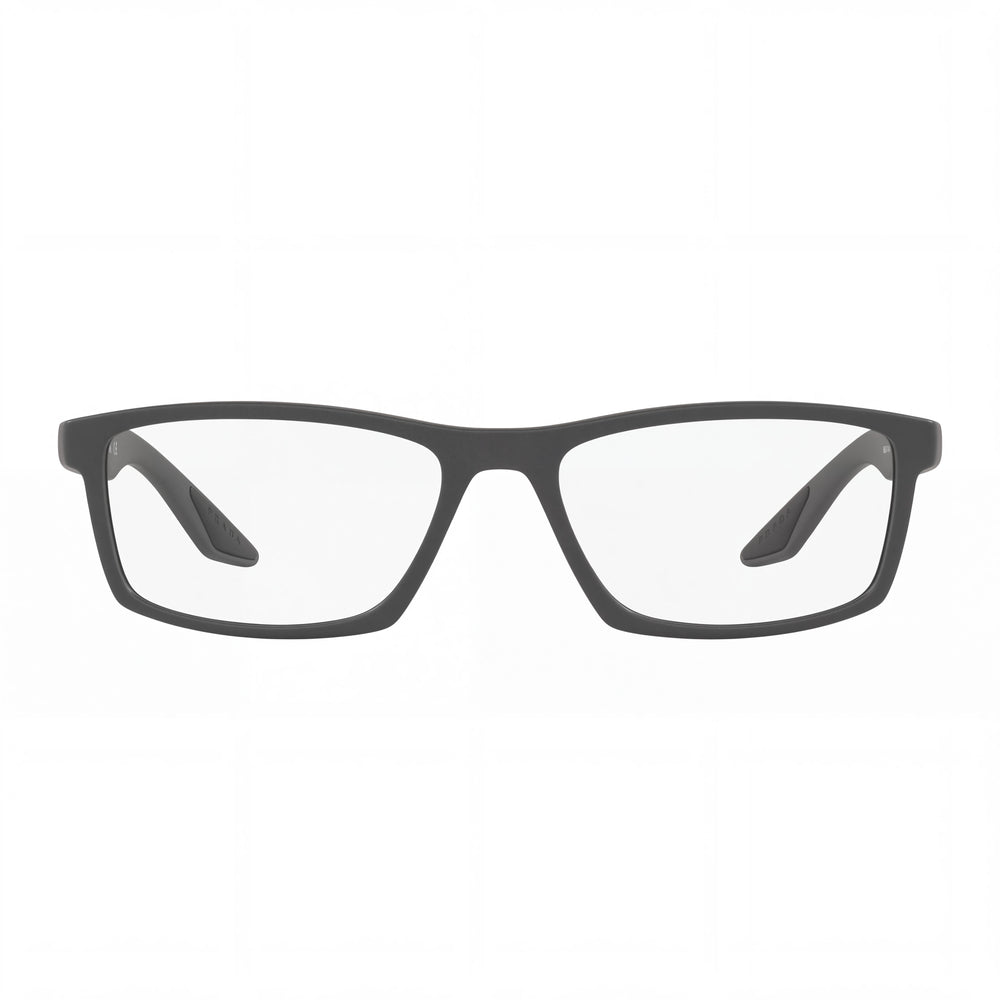 Prada 0PS 04PV 56 Rectangle Eyeglasses Unisex — front view, Gray frame