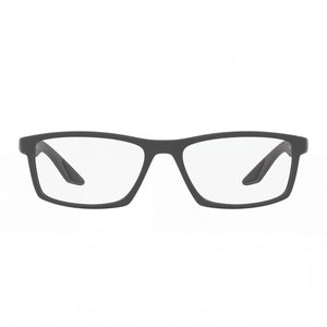 Prada 0PS 04PV 56 Rectangle Eyeglasses Unisex — front view, Gray frame