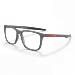 Prada 0ps 07ov Gray Rectangle Eyeglasses for Women, Injected frame