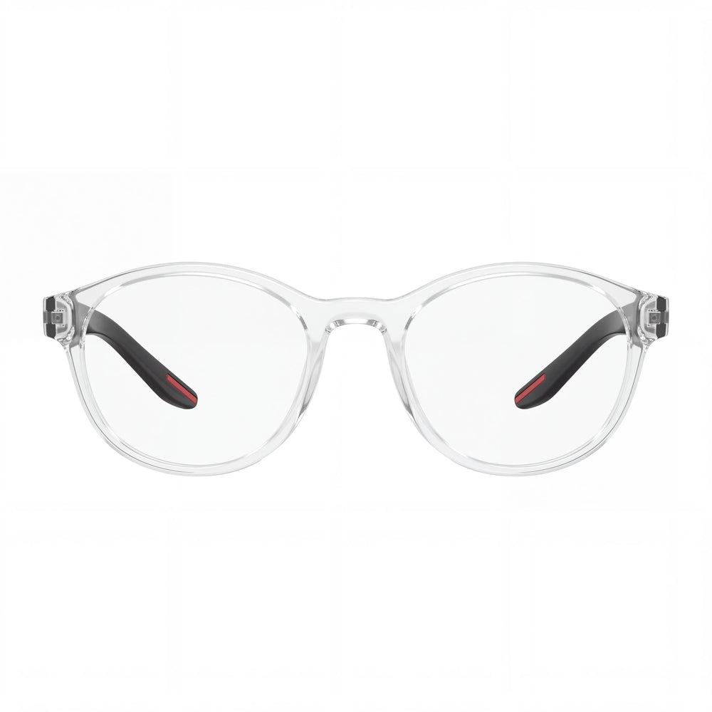 Prada 0PS 07PV 53 2AZ1O1 Oval Eyeglasses Unisex — front view, Clear demo lenses